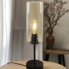 Lampe de table ambre moderne, Gaya, avec interrupteur