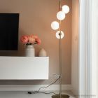 Lampadaire blanc design, Remo, avec interrupteur
