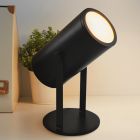 Lampe de table rechargeable noire moderne, Elko, 2W, 3000K LED, avec interrupteur
