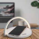 Lampe de table blanche en plastique, Erhan, 2W, 3000K LED, avec interrupteur