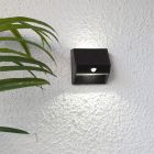 Applique solaire extérieur noire en plastique, Amier, 0,06W, 5000K LED, IP44