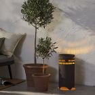 Lampe de table extérieur marronne en plastique, Aidan, 0,3W, 3000K LED, IP44