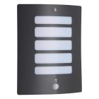 Applique extérieur avec détecteur de mouvement anthracite en métal, Alea, IP44