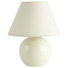 Lampe de table en céramique beige, Pilar, avec interrupteur