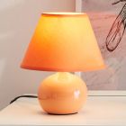 Lampe de table en céramique orange, Pilar, avec interrupteur