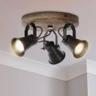 Spot plafond en bois marron, Carolyn