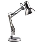 Lampe de bureau chromée industrielle, Naline, avec interrupteur