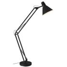 Lampadaire noir en métal, Jesselynn, avec interrupteur