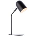 Lampe de table noire moderne, Lukas, avec interrupteur
