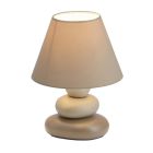 Lampe de table en céramique marronne, Omayma, avec interrupteur