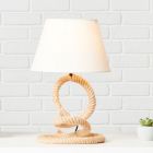 Lampe de table blanche rustique, Boyke, avec interrupteur