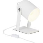 Lampe de table blanche moderne, Arlette, avec interrupteur