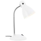 Lampe de bureau blanche en plastique, Santana, avec interrupteur
