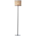 Lampadaire marron rustique, Emmelie, avec interrupteur