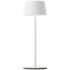 Lampe de table extérieur blanche moderne, Petter, 2W, 3000K LED, IP44, gradable en 3 étapes