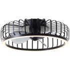 Ventilateur de plafond noir moderne, Tolga, 36W, 2700K-4000K-6500K LED, avec télécommande