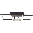 Plafonnier noir design, Volkert, 22W, 3000K LED