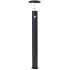 Lampadaire extérieur solaire noir moderne, Saar, 3W, 3000K LED, IP44