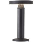 Lampe de table rechargeable noire en métal, Kubilay, 2W, 4000K LED, IP44, avec interrupteur