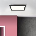 Panneau LED plafonnier noir moderne, Bojan, 18W, 4000K LED