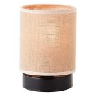 Lampe de table beige rustique, Quintus, avec interrupteur