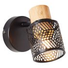 Spot mural en bois noir, Sherona