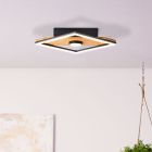 Lampe plafond en bois noire, Virginia, 18W, 3000K LED