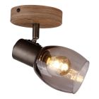 Spot plafond en bois noir, Clifford