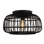 Lampe plafond noire rustique, Cherine