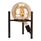 Lampe de table noire rétro, Alvin, avec interrupteur