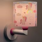 Applique murale pour enfants en plastique rose, Unicorn