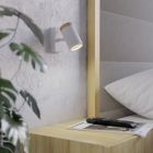 Spot mural blanc en acier, Conradus, IP44