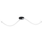 Lampe plafond noire en acier, Allal, 12W, 3000K LED