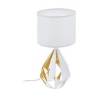 Lampe de table blanche en acier, Acri, avec interrupteur