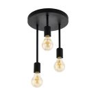 Lampe plafond noire en acier, Yvet