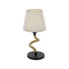 Lampe de table noire en acier, Simeon, avec interrupteur