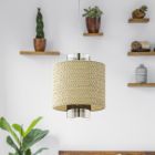 Suspension en rotin beige, Erick
