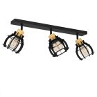 Spot plafond noir en aluminium, Redouan