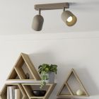 Spot plafond marron en acier, Tjitte