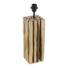 Lampe de table sans abat-jour en bois marronne, Kick, avec interrupteur
