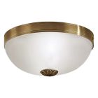 Lampe plafond bronze en verre, Esca