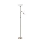 Lampadaire liseuse nickel en plastique, Burgo, avec interrupteur