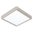 Plafonnier connecté nickel en plastique, Geraldo, 16,5W, blanc chaud à froid réglable LED, IP44