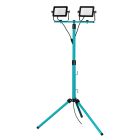 Lampe de chantier bleue en aluminium, Angelos, 30W, 4000K LED, IP65, avec interrupteur