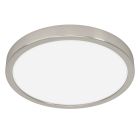 Lampe plafond nickel en plastique, Geraldo, 20,5W, 3000K LED