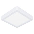Plafonnier salle de bain blanc en plastique, Geraldo, 11W, 3000K LED, IP44