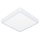 Plafonnier salle de bain blanc en plastique, Geraldo, 17W, 3000K LED, IP44
