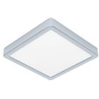 Plafonnier salle de bain chromé en plastique, Geraldo, 17W, 3000K LED, IP44