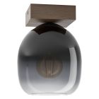 Plafonnier marron en bois, Frida