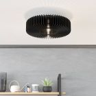 Lampe plafond noire en bois, Muna